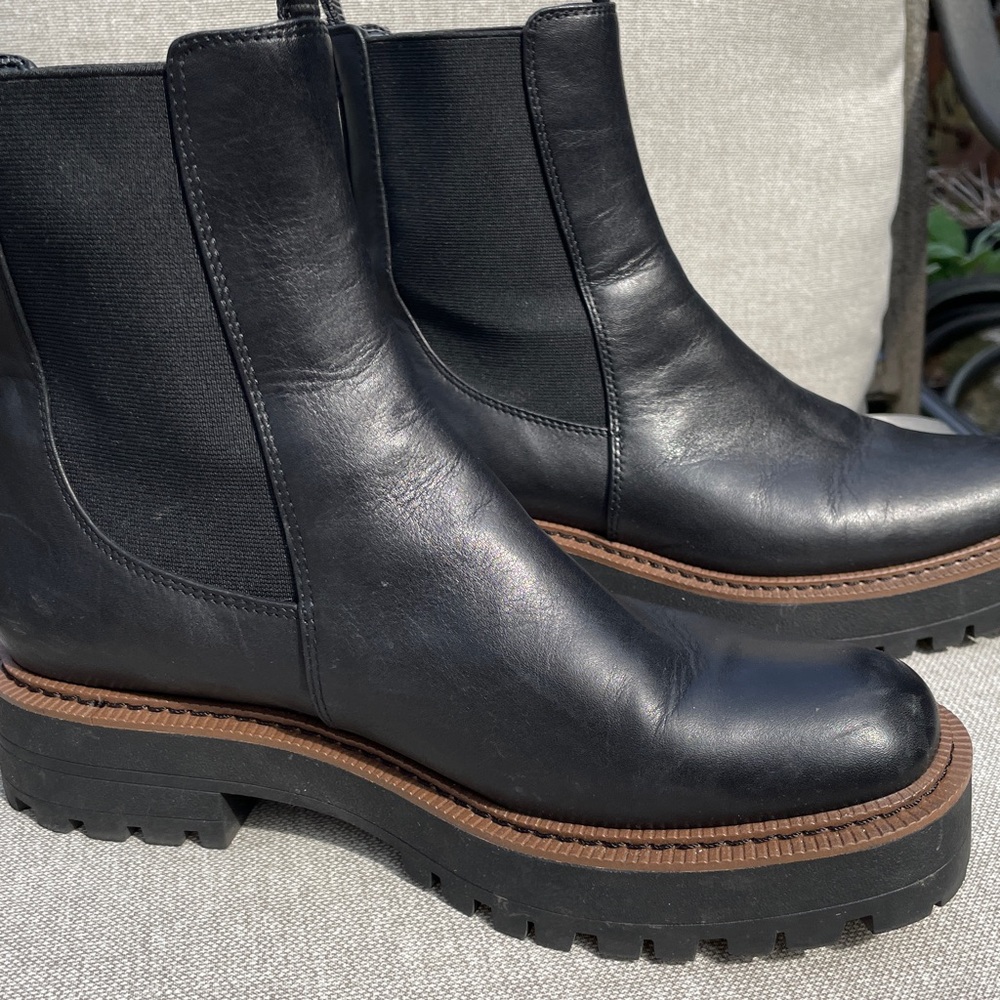 Sam Edelman Laguna Black Leather Ankle Booties